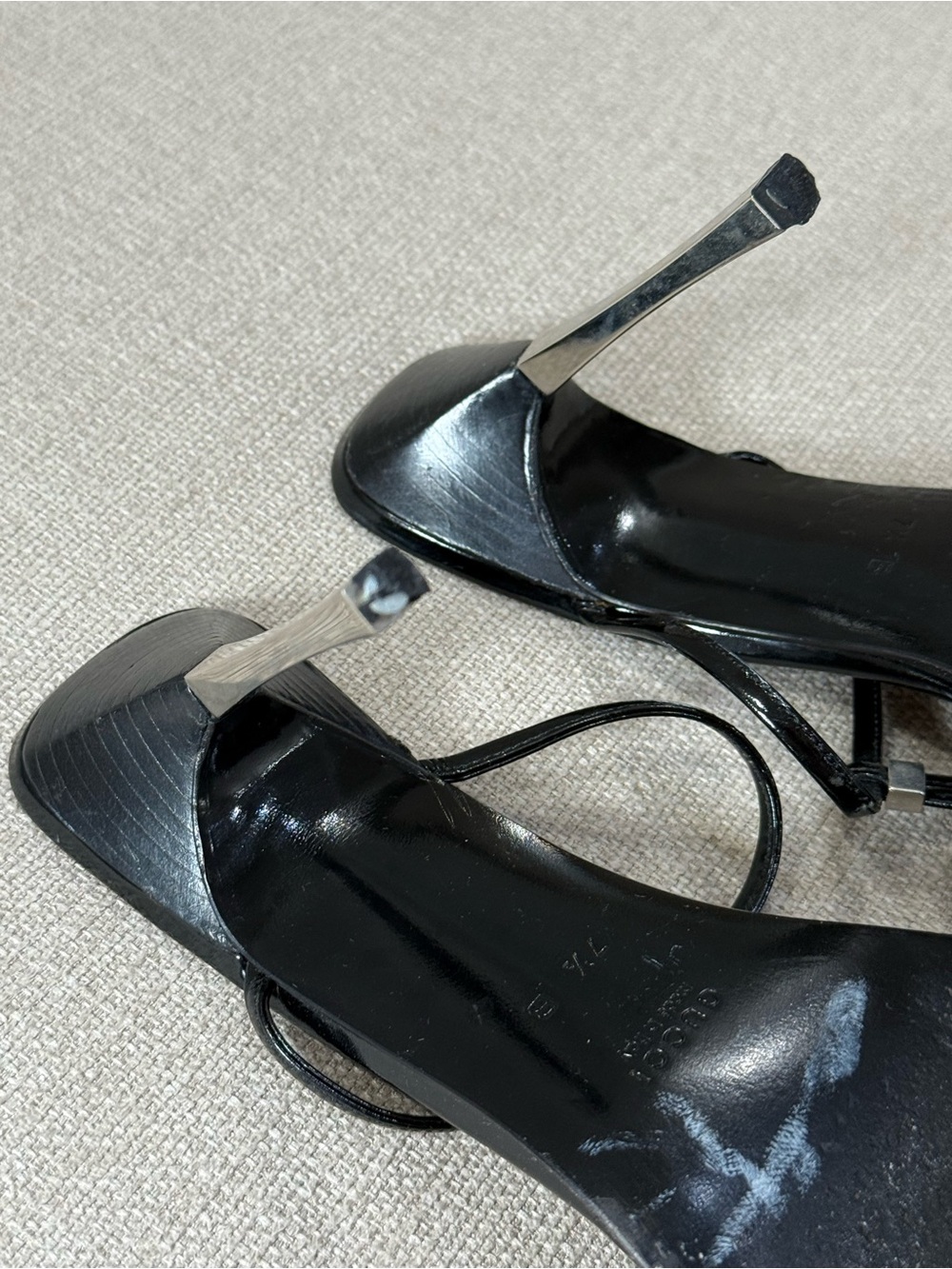 Tom Ford Gucci Black Strappy Heels - Picture 6 of 6